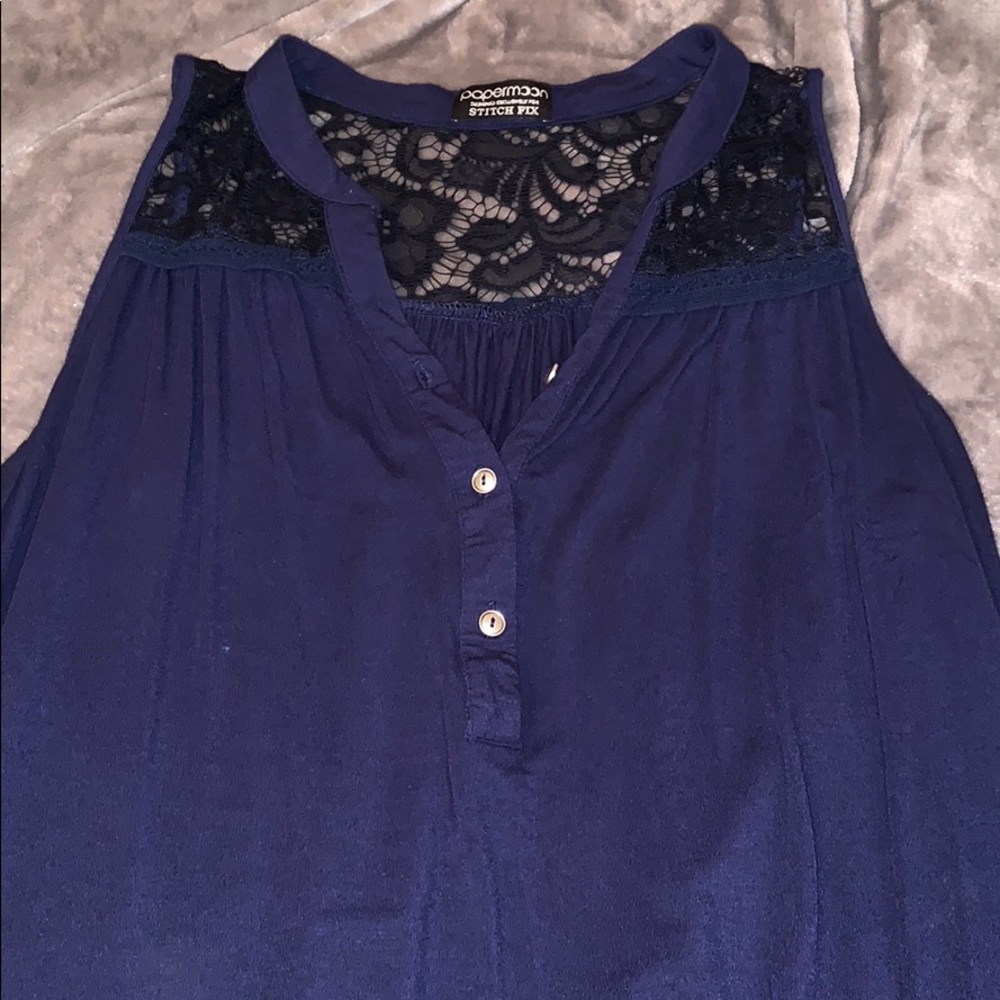Papermoon tank with lace large stitch fix